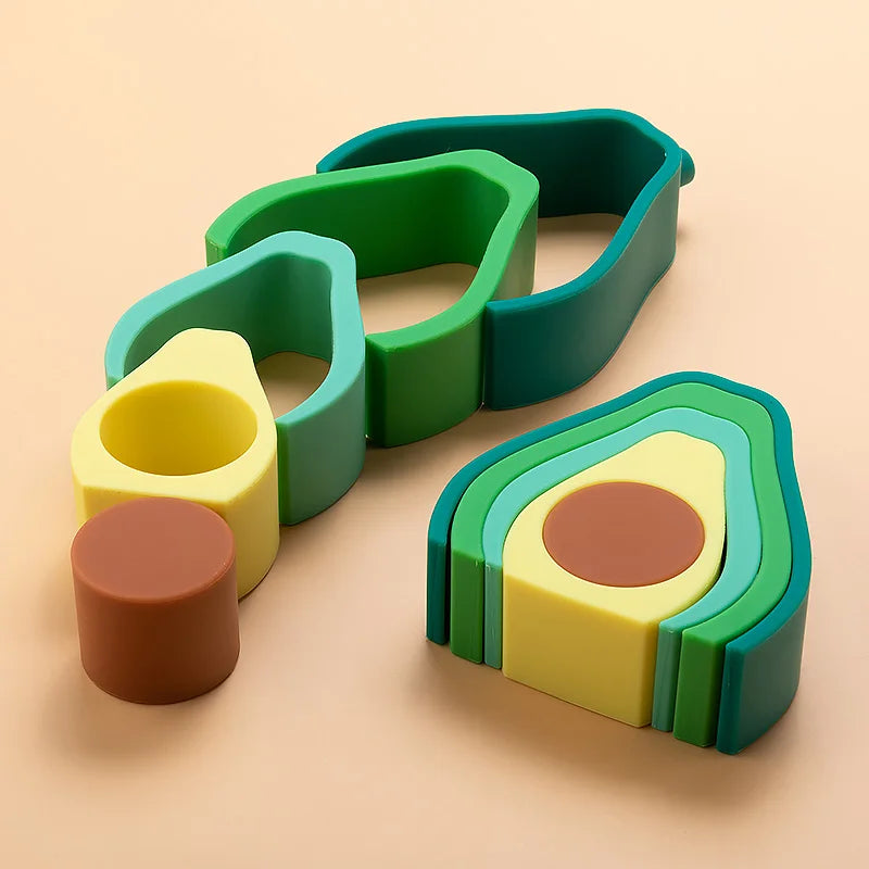 Silicone Fruit Stacking Toys – BPA-Free Building Blocks