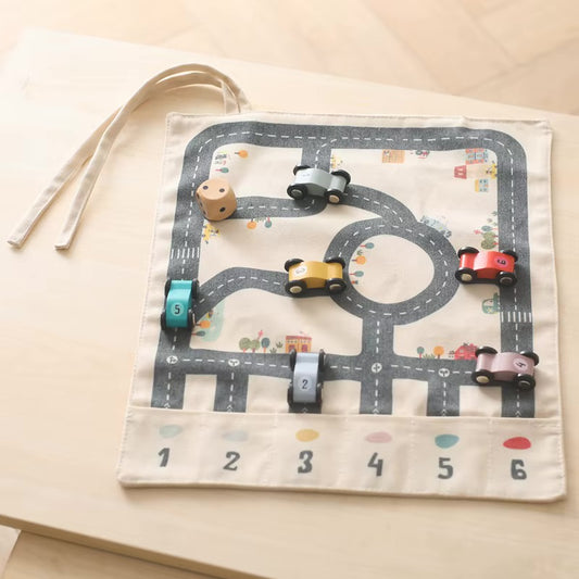 Adventure Race Track Toy – Educational Travel Game with Cars and Dice