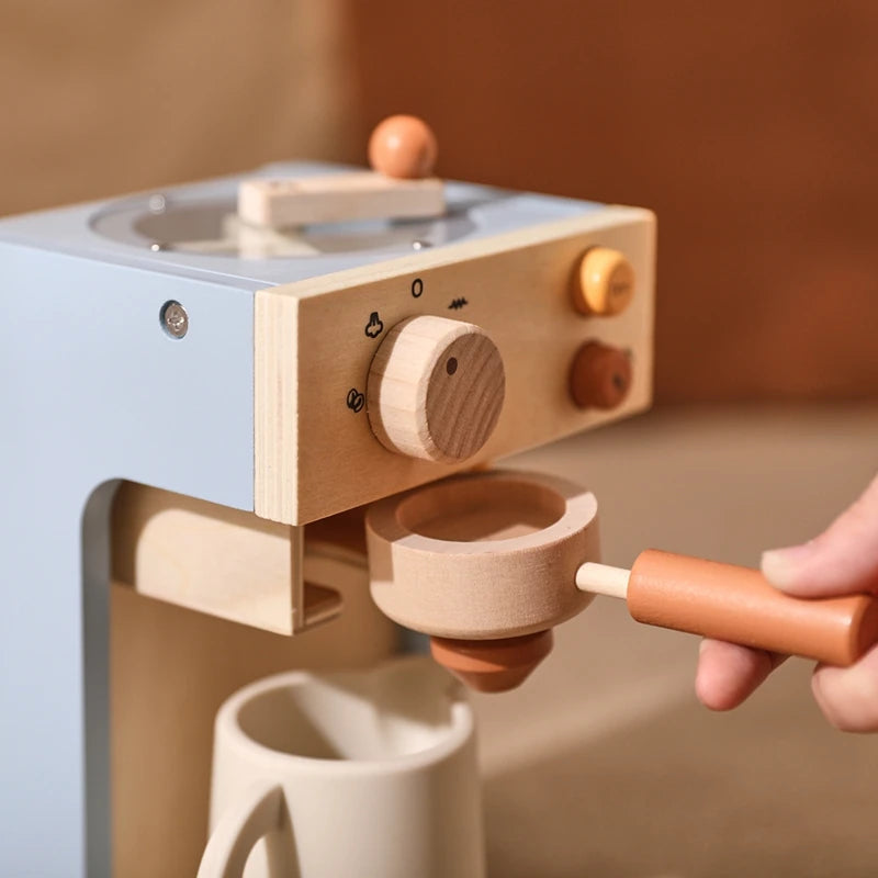 Wooden Pretend Play Coffee Maker – Role-Playing Education Toy for Kids