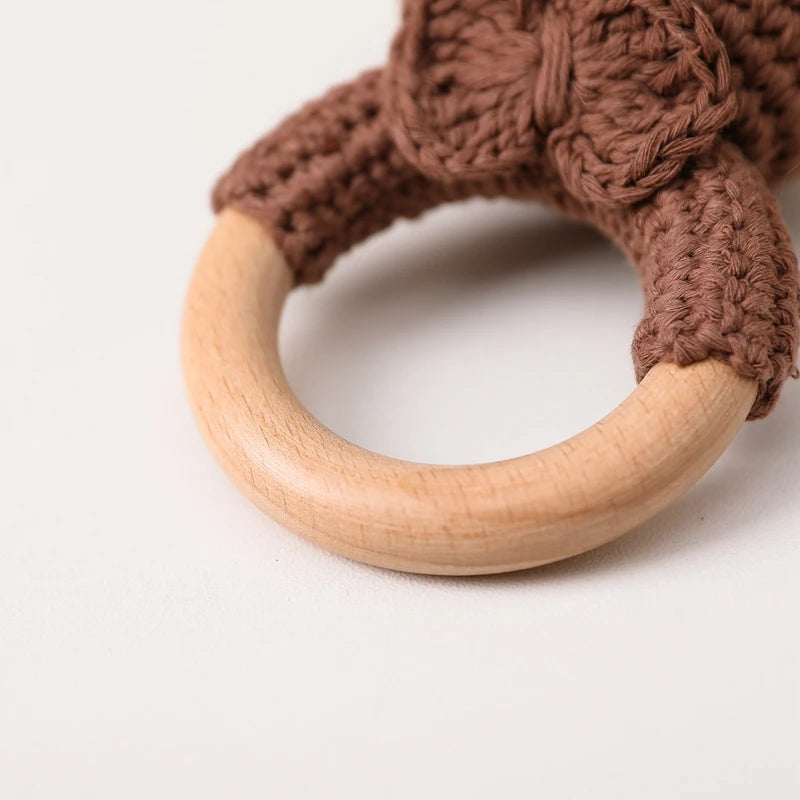 Handmade Crochet Animal Rattle Teething Toy