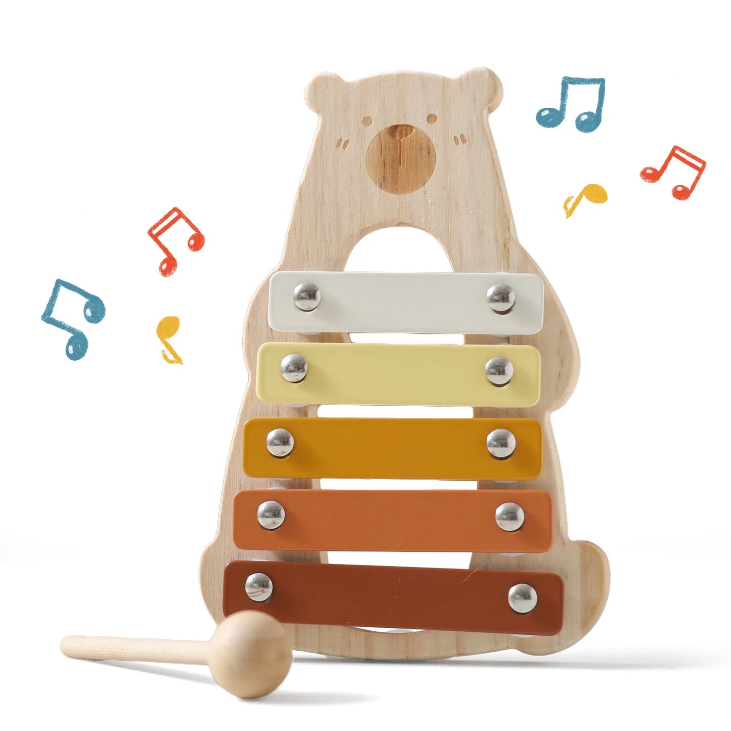 Wooden Musical Instrument Set for Kids – Montessori Baby Toys with Xylophone and Percussion Instruments